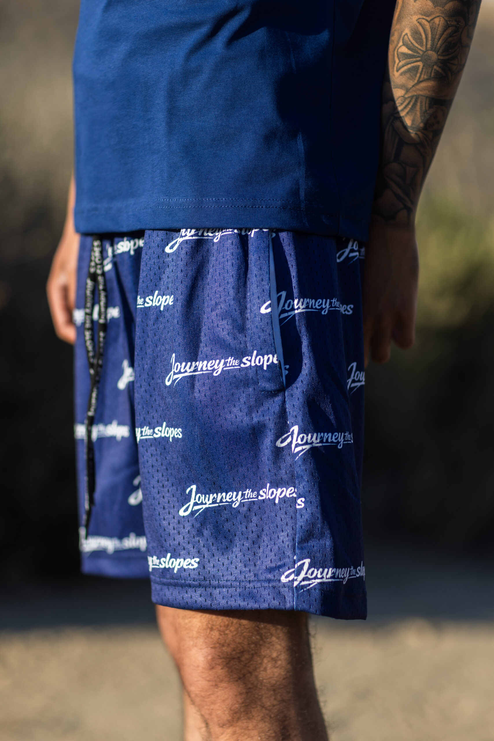 Journey The Slopes Signature Mesh Shorts – Royal Blue - Image 6