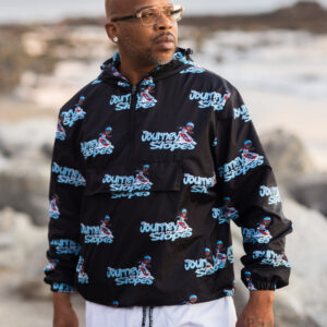 Journey The Slopes All-Over Print Windbreaker Jacket – Black
