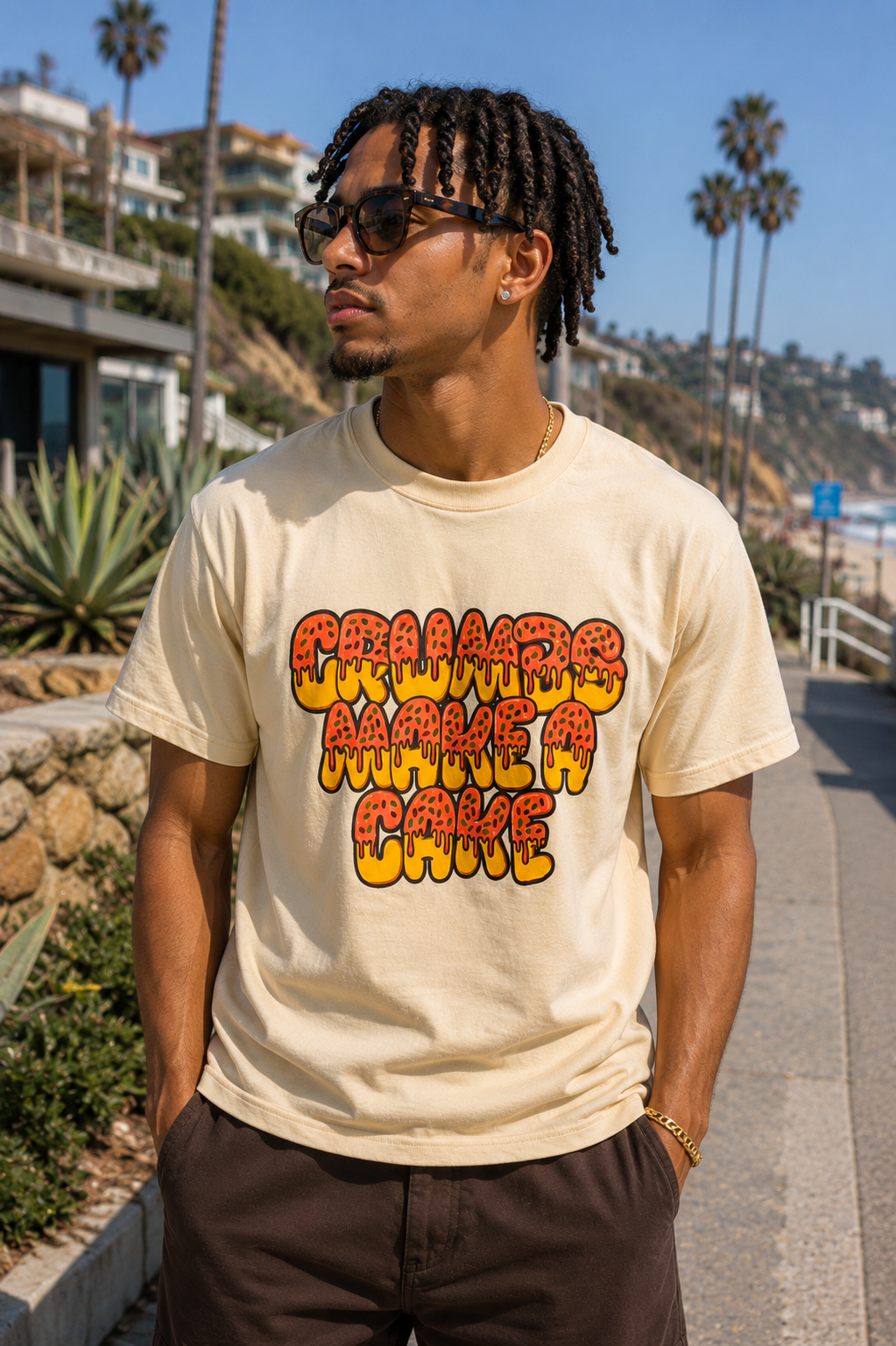 Crumbs Make A Cake Graphic T-Shirt – Cream
